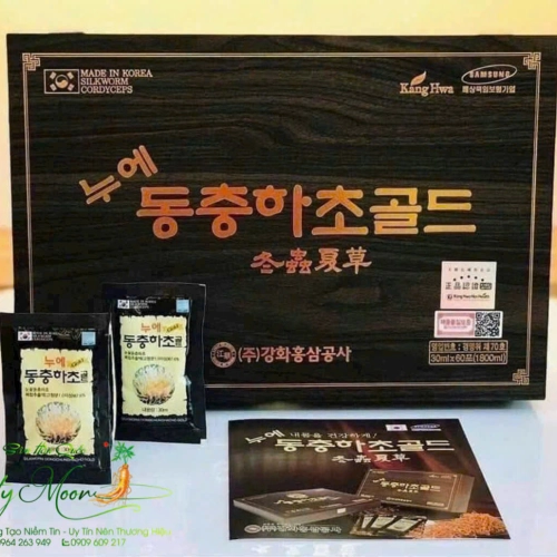 NƯỚC ĐÔNG TRÙNG HẠ THẢO HỘP GỖ ĐEN CAO CẤP KANG HWA HÀN QUỐC