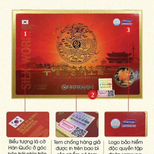 NƯỚC ĐÔNG TRÙNG HẠ THẢO HỘP GỖ CAO CẤP GOLD KING HÀN QUỐC