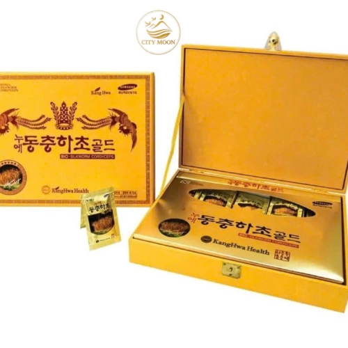 NƯỚC ĐÔNG TRÙNG HẠ THẢO HỘP GỖ VÀNG CAO CẤP GOLD POCHEON HÀN QUỐC