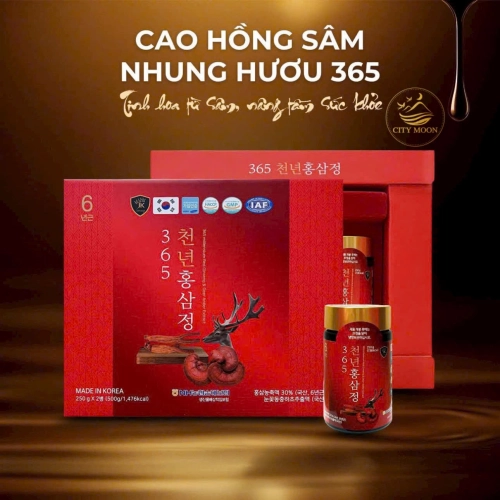 CAO HỒNG SÂM NHUNG HƯƠU LINH CHI 365 - 2 LỌ