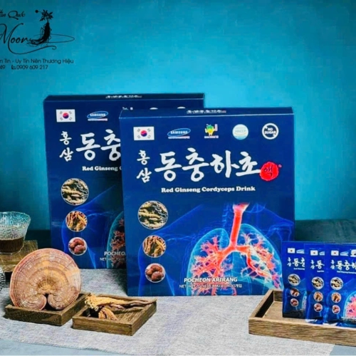 NƯỚC HỒNG SÂM ĐÔNG TRÙNG HẠ THẢO BỔ PHỔI POCHEON HÀN QUỐC 
