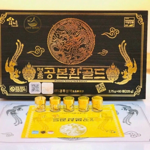 ĐÔNG TRÙNG HẠ THẢO 60 VIÊN HỘP GỖ ĐEN HÀN QUỐC