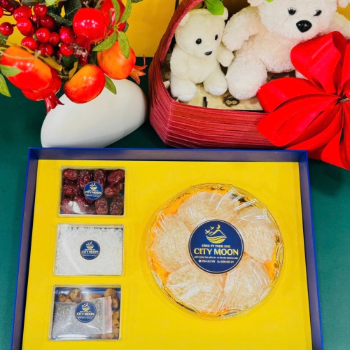 Hộp Quà Tinh Chế VIP Khuôn Lá Giữ Chân Hai Đầu Loại 50gram