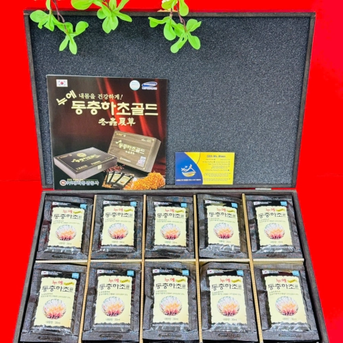 NƯỚC ĐÔNG TRÙNG HẠ THẢO HỘP GỖ ĐEN CAO CẤP KANG HWA HÀN QUỐC