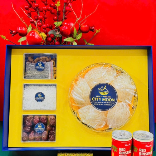 Hộp Quà Tinh Chế VIP Khuôn Lá Giữ Chân Hai Đầu Loại 50gram