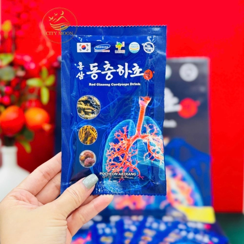 NƯỚC HỒNG SÂM ĐÔNG TRÙNG HẠ THẢO BỔ PHỔI POCHEON HÀN QUỐC 