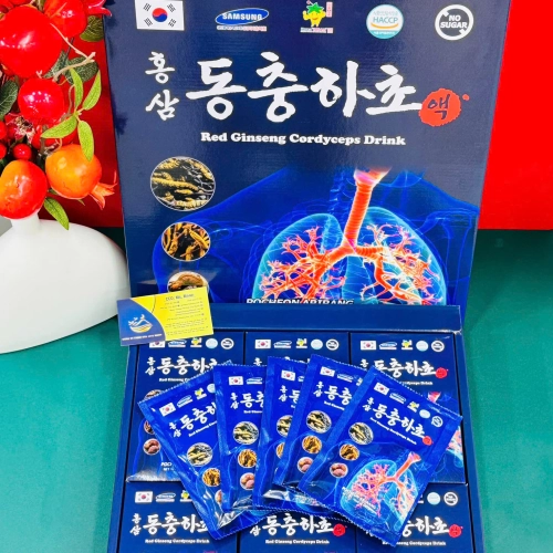 NƯỚC HỒNG SÂM ĐÔNG TRÙNG HẠ THẢO BỔ PHỔI POCHEON HÀN QUỐC 