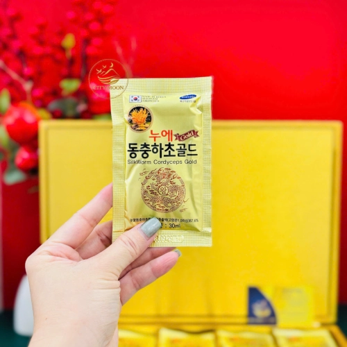 NƯỚC ĐÔNG TRÙNG HẠ THẢO HỘP GỖ CAO CẤP GOLD KING HÀN QUỐC
