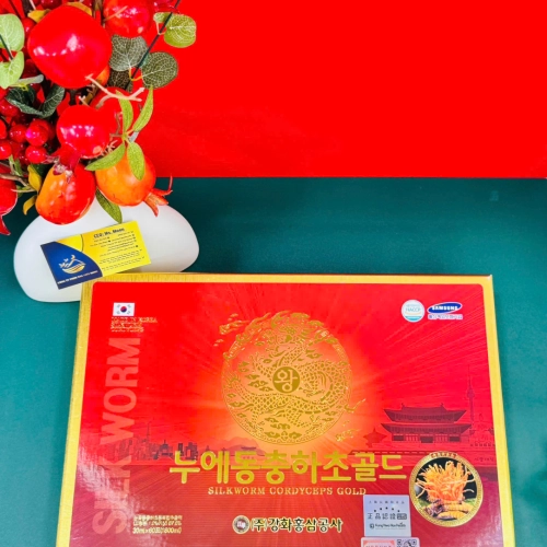 NƯỚC ĐÔNG TRÙNG HẠ THẢO HỘP GỖ CAO CẤP GOLD KING HÀN QUỐC