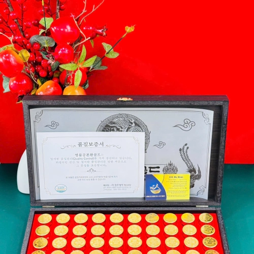 ĐÔNG TRÙNG HẠ THẢO 60 VIÊN HỘP GỖ ĐEN HÀN QUỐC