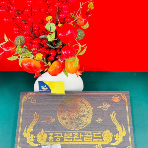 ĐÔNG TRÙNG HẠ THẢO 60 VIÊN HỘP GỖ ĐEN HÀN QUỐC