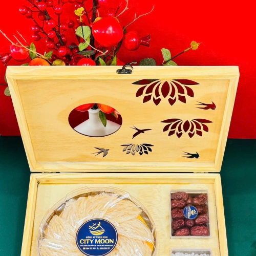 Hộp Quà  Gỗ Tinh Chế 100% Sợi Gân Loại 100gram