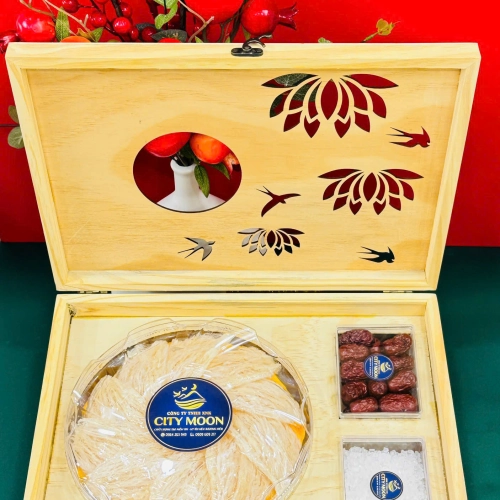 Hộp Quà  Gỗ Tinh Chế 100% Sợi Gân Loại 100gram