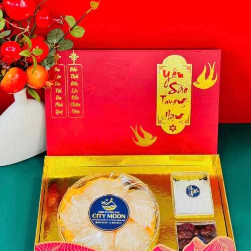 Hộp Quà Tinh Chế VIP Khuôn Lá Giữ Chân Hai Đầu Loại 50gram