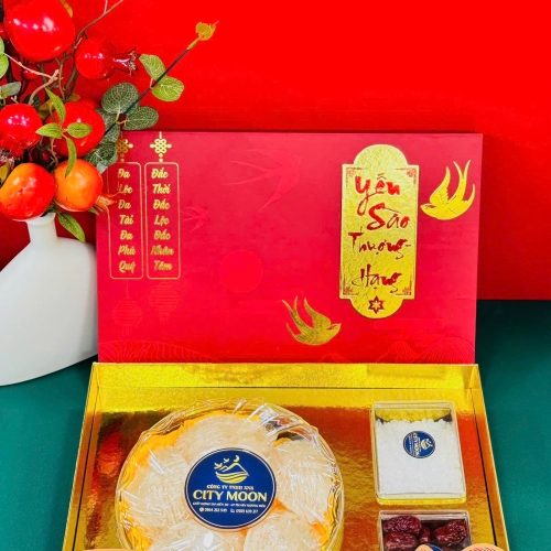 Hộp Quà Tinh Chế VIP Khuôn Lá Giữ Chân Hai Đầu Loại 50gram