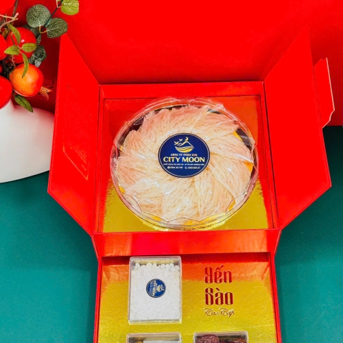Hộp Quà Hai Tầng Tinh Chế 100% Sợi Gân Loại 100gram