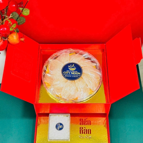 Hộp Quà Hai Tầng Tinh Chế VIP Khuôn Lá Giữ Chân Hai Đầu Loại 100gram