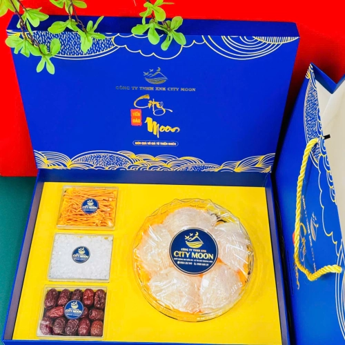 Hộp Quà Tinh Chế VIP Khuôn Lá Giữ Chân Hai Đầu Loại 50gram